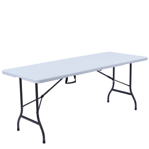 White 6 ft Foldable Plastic Table W470