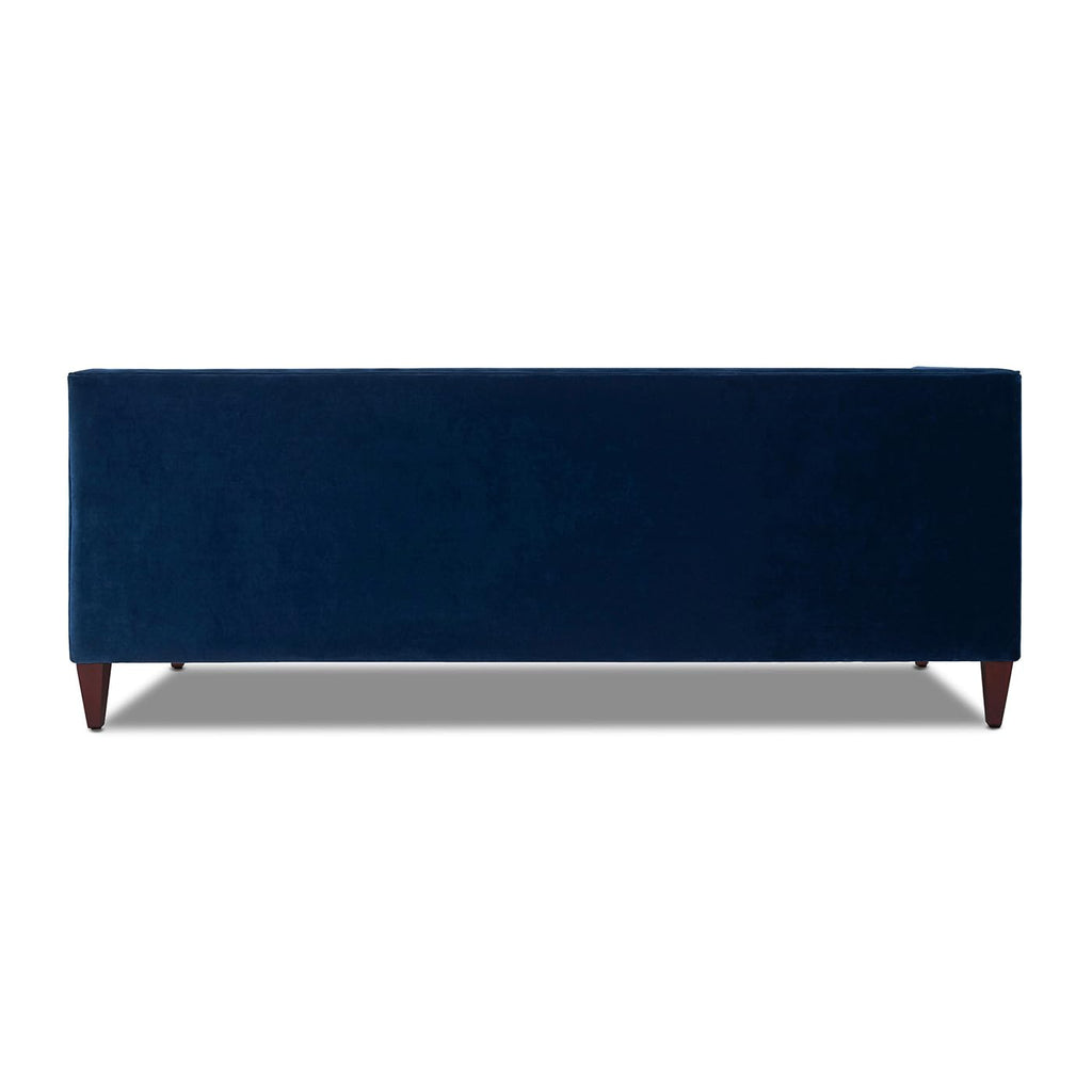 Navy Blue Velvet Tufted Sofa W79543