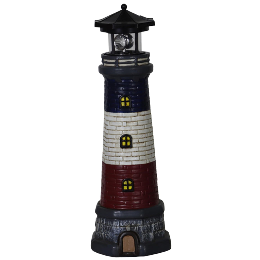 15" Tall Waterproof Resin Lighthouse Lamp with Rotating LED C39981