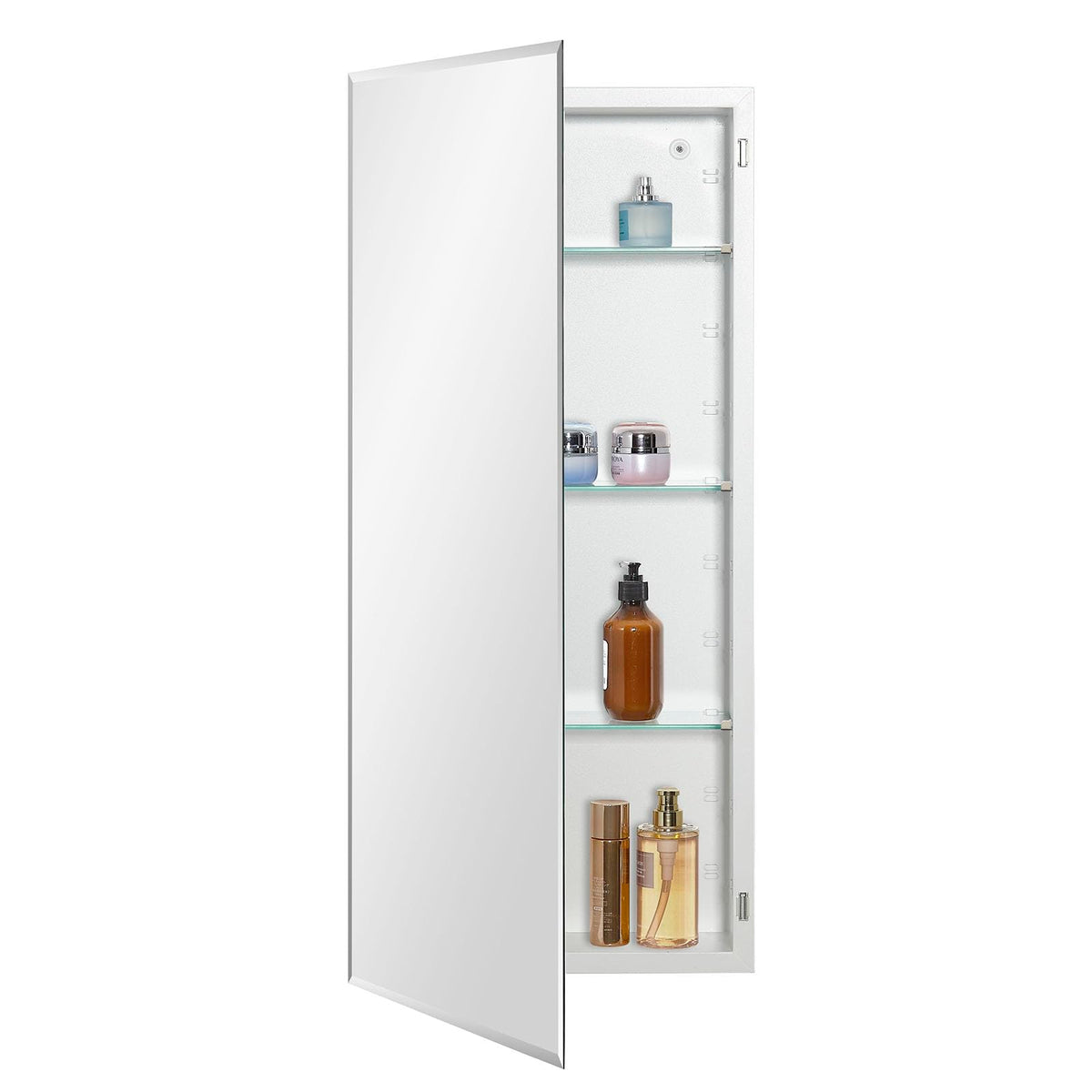Bathroom Medicine Cabinet with Beveled Edge Mirrored Door 16 x 36 inch O18541