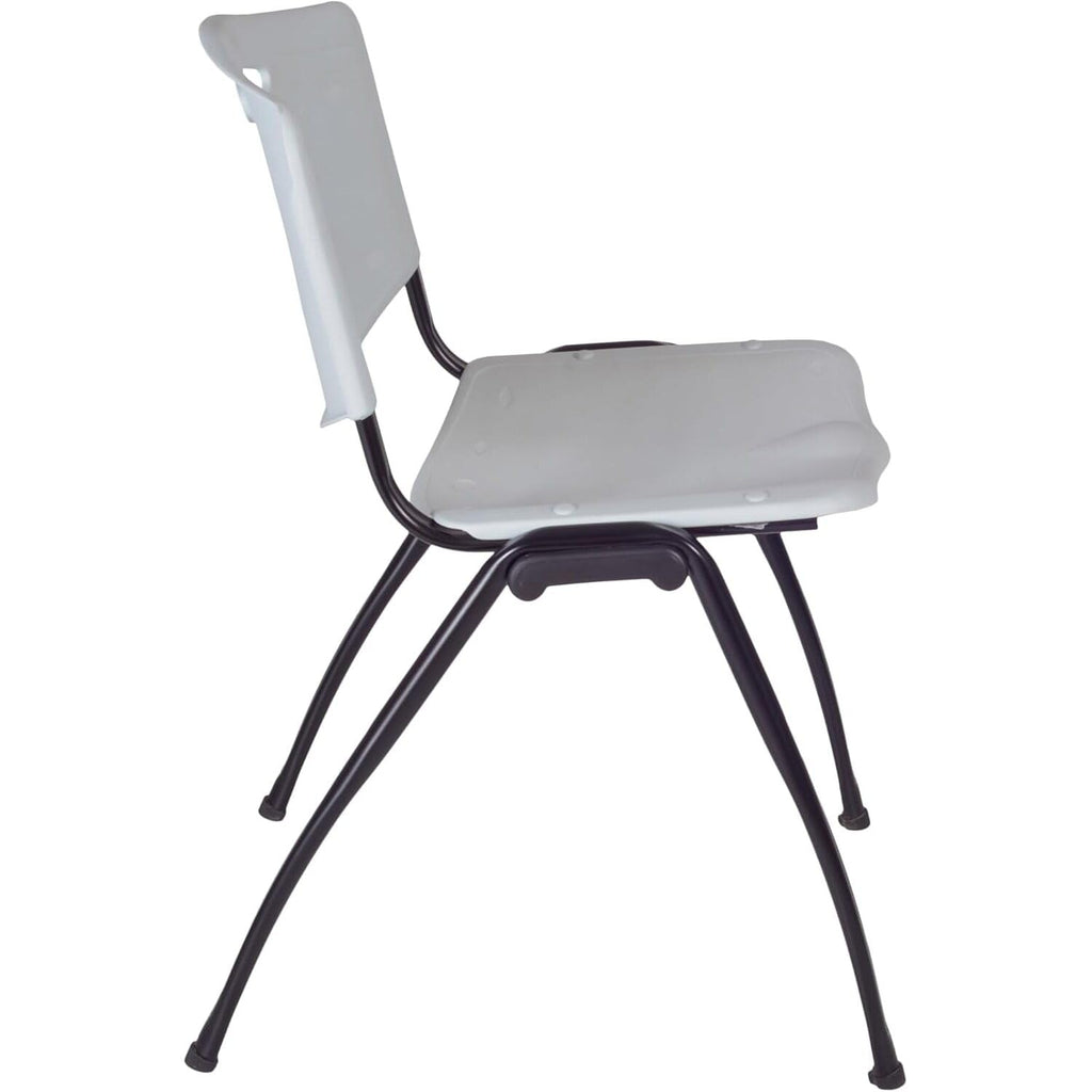 42" Round Breakroom Table with 4 Grey Stack Chairs I4131