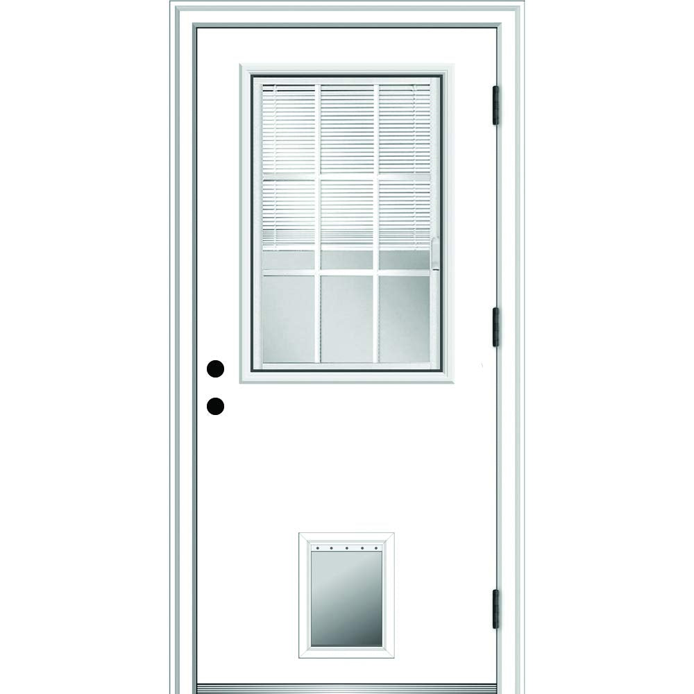 Primed Left Hand Outswing Steel Prehung Front Door 36"x80" H2218