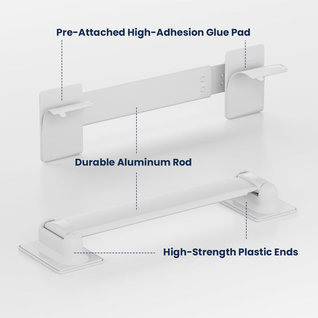 Adjustable RV Shower Corner Storage Bar and 14''x14'' RV Vent Cover 2pack D1777