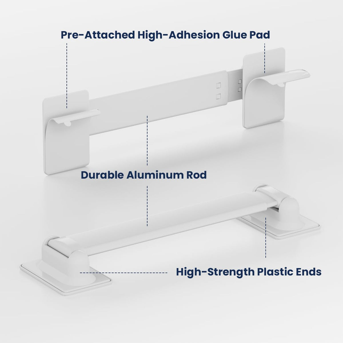 Adjustable RV Shower Corner Storage Bar and 14''x14'' RV Vent Cover 2pack D1777