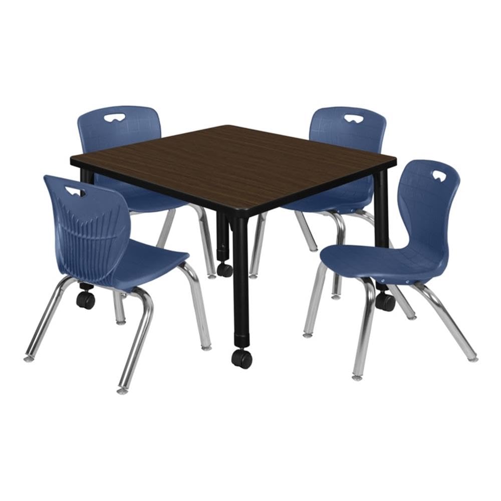 Square Mobile Table & 4 Stack Chairs M8303