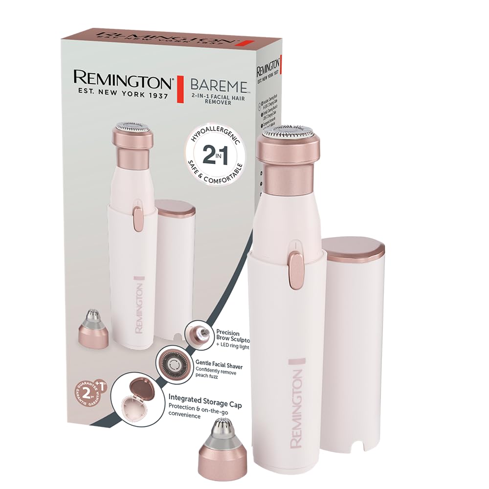 White 2-in-1 Waterproof Facial Hair Remover J4760