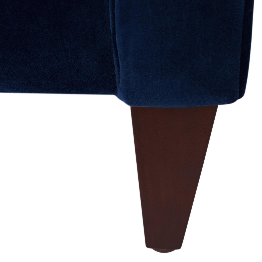 Navy Blue Velvet Tufted Sofa W79543
