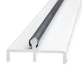 Vinyl Sliding Door Track with Stainless Steel Cover White 72 Inches H77668