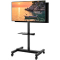 Mobile Dual TV Stand for Two 32-65 Inch Flat Panel Curved TV T539