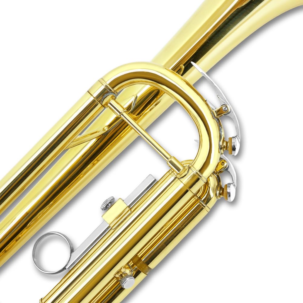 Standard Trumpet Set with Carrying Hard Case, 7C Mouthpiece, Cleaning Cloth and Gloves M472