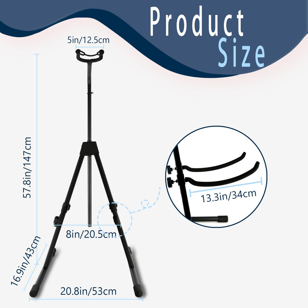 Double Bass Stand, Sturdy and Portable Upright Bass, Black A43268