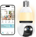 Light Bulb Security Camera 2K Color Night Vision Motion Detection Siren Alarm Two-Way Audio I436