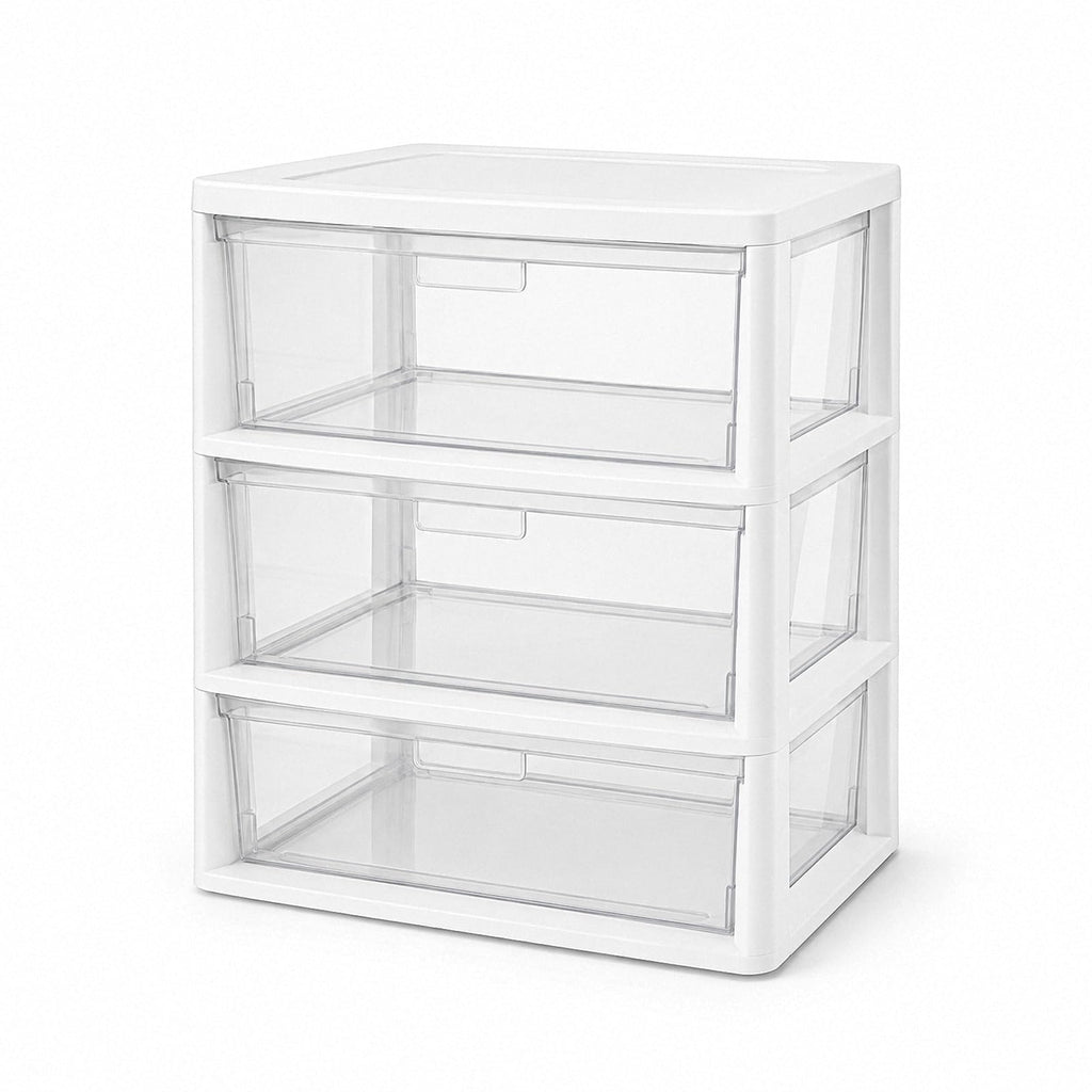 3 Drawer Clear Plastic Storage Organizer O58507
