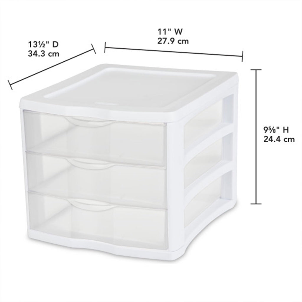 Wide 3-Drawer Storage Unit 4-Pack O436622
