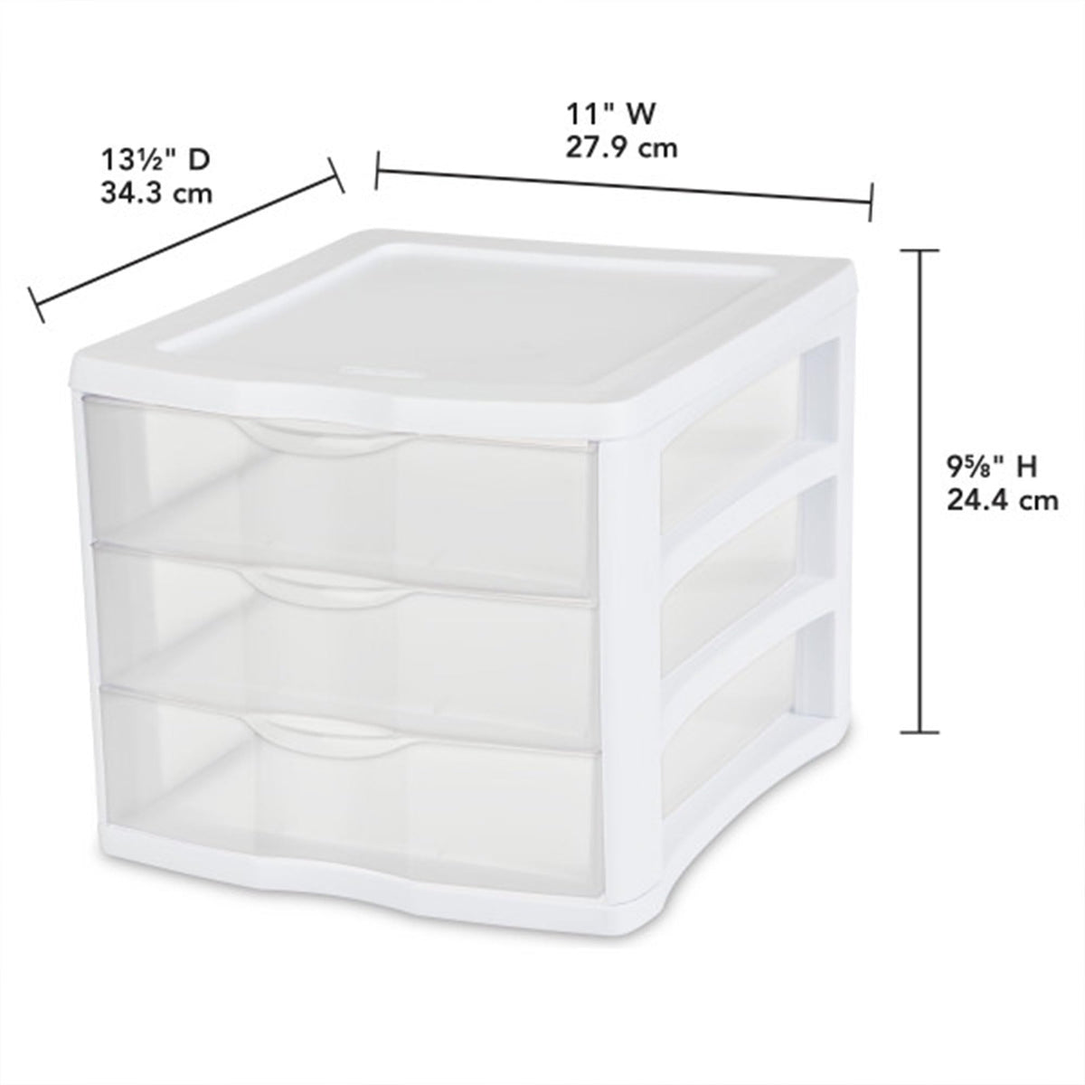 Wide 3-Drawer Storage Unit 4-Pack O436622