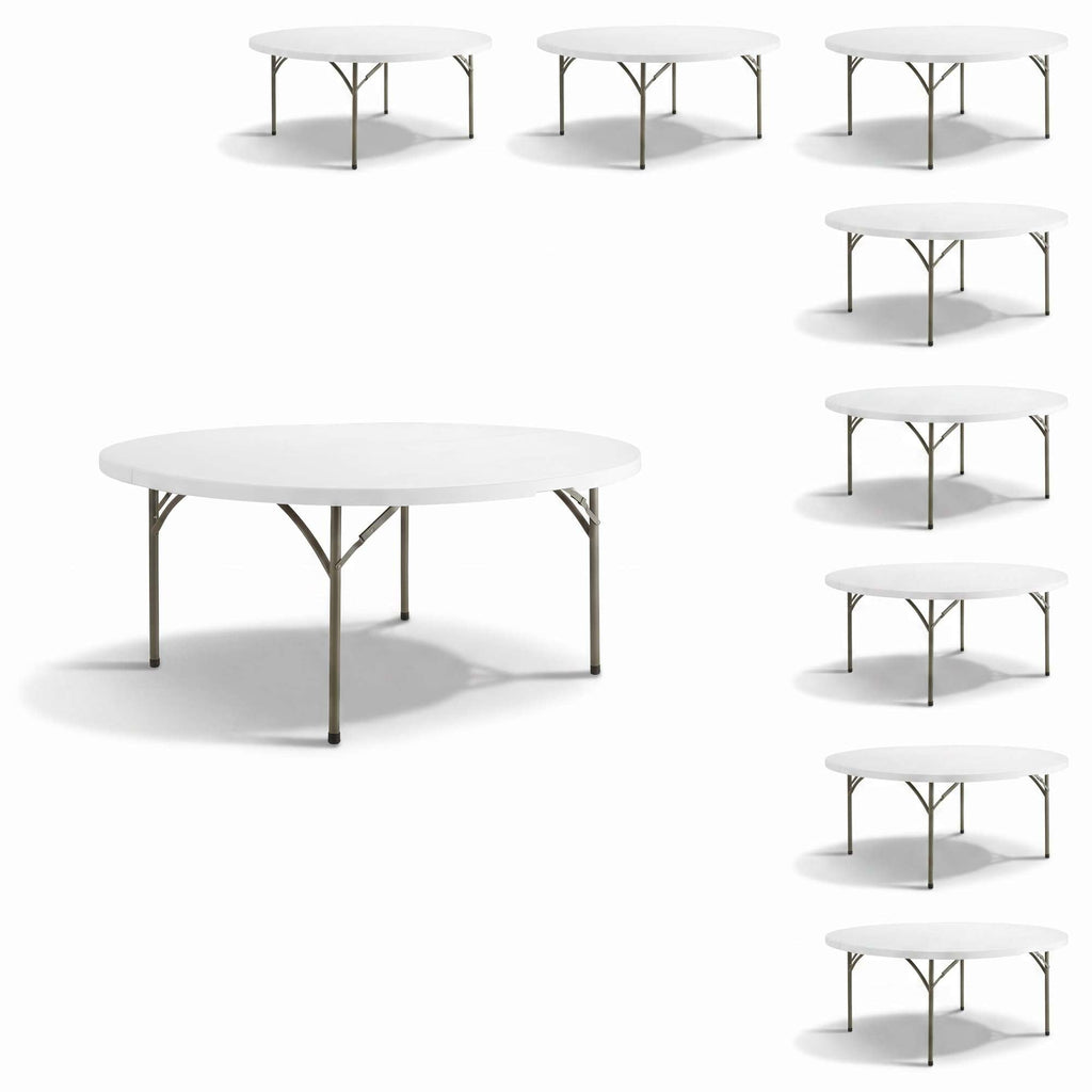 72-Inch Round Plastic Folding Tables 9-Pack M41256