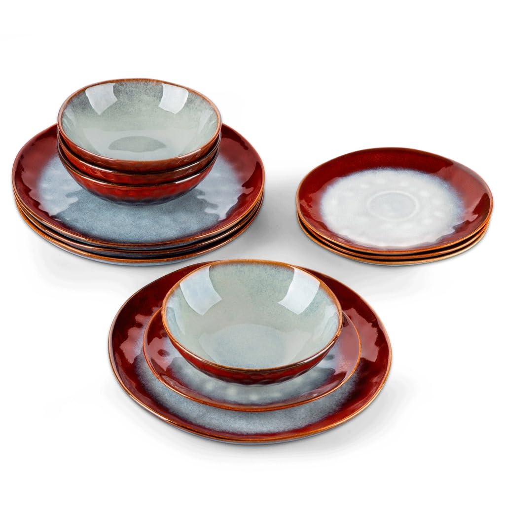 12-Piece Ceramic Stoneware Dinner Set O1317