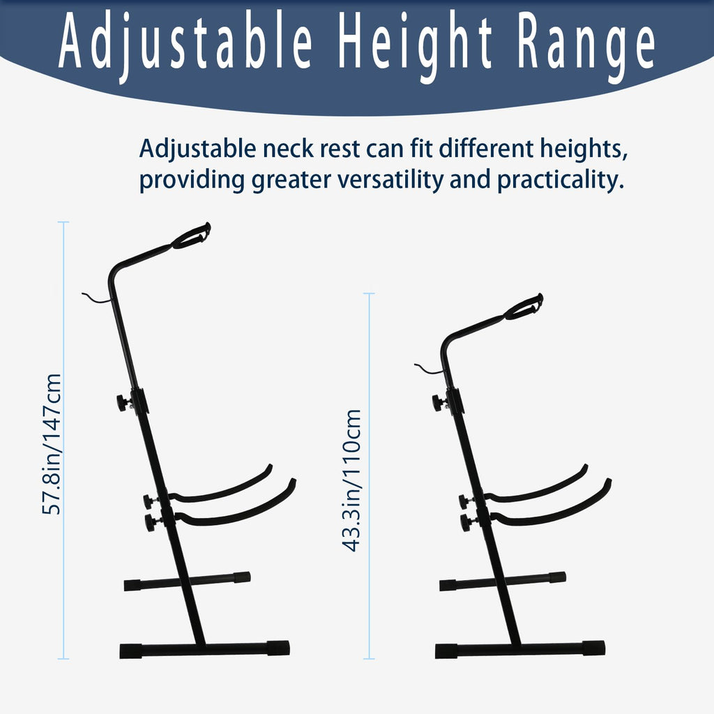 Double Bass Stand, Sturdy and Portable Upright Bass, Black A43268