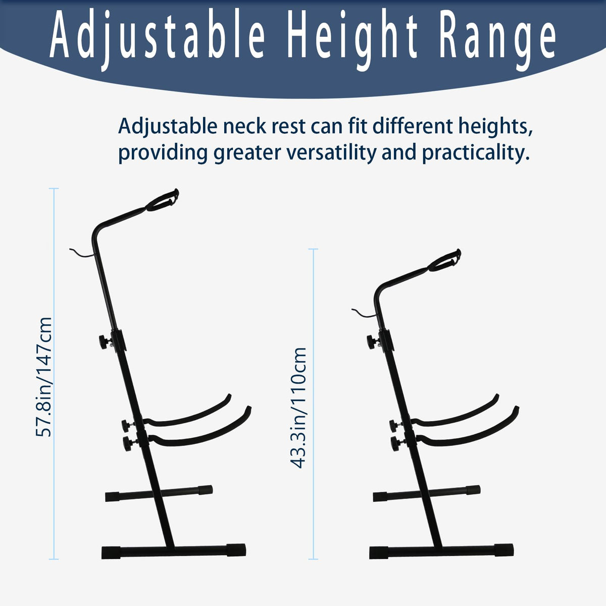 Double Bass Stand, Sturdy and Portable Upright Bass, Black A43268