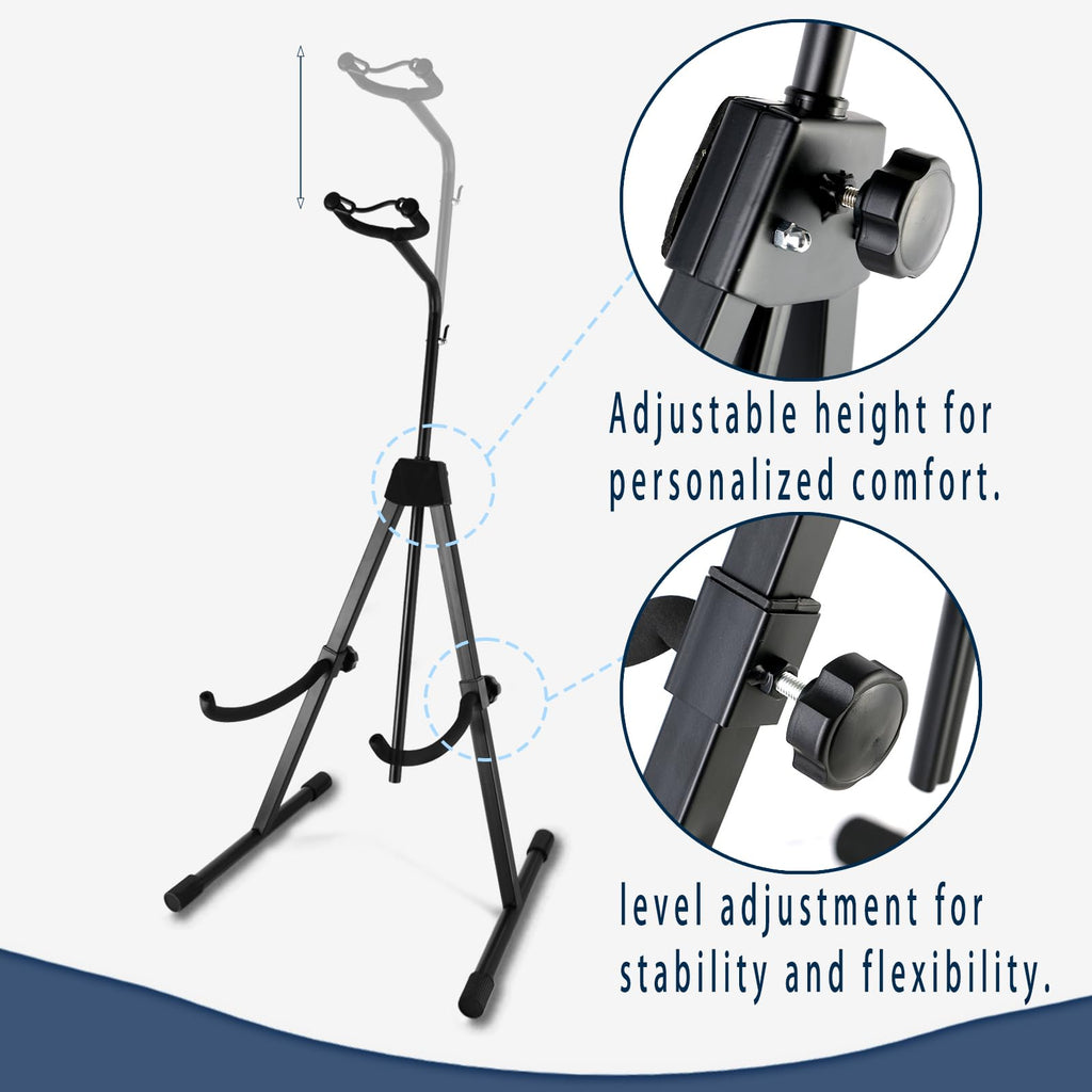 Double Bass Stand, Sturdy and Portable Upright Bass, Black A43268