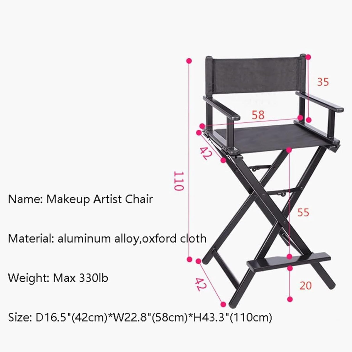 Folding Director Chair with Footrest C551700