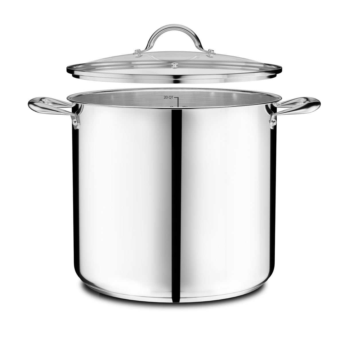 16 Quart Stainless Steel Stockpot with Tempered Glass Lid K7384