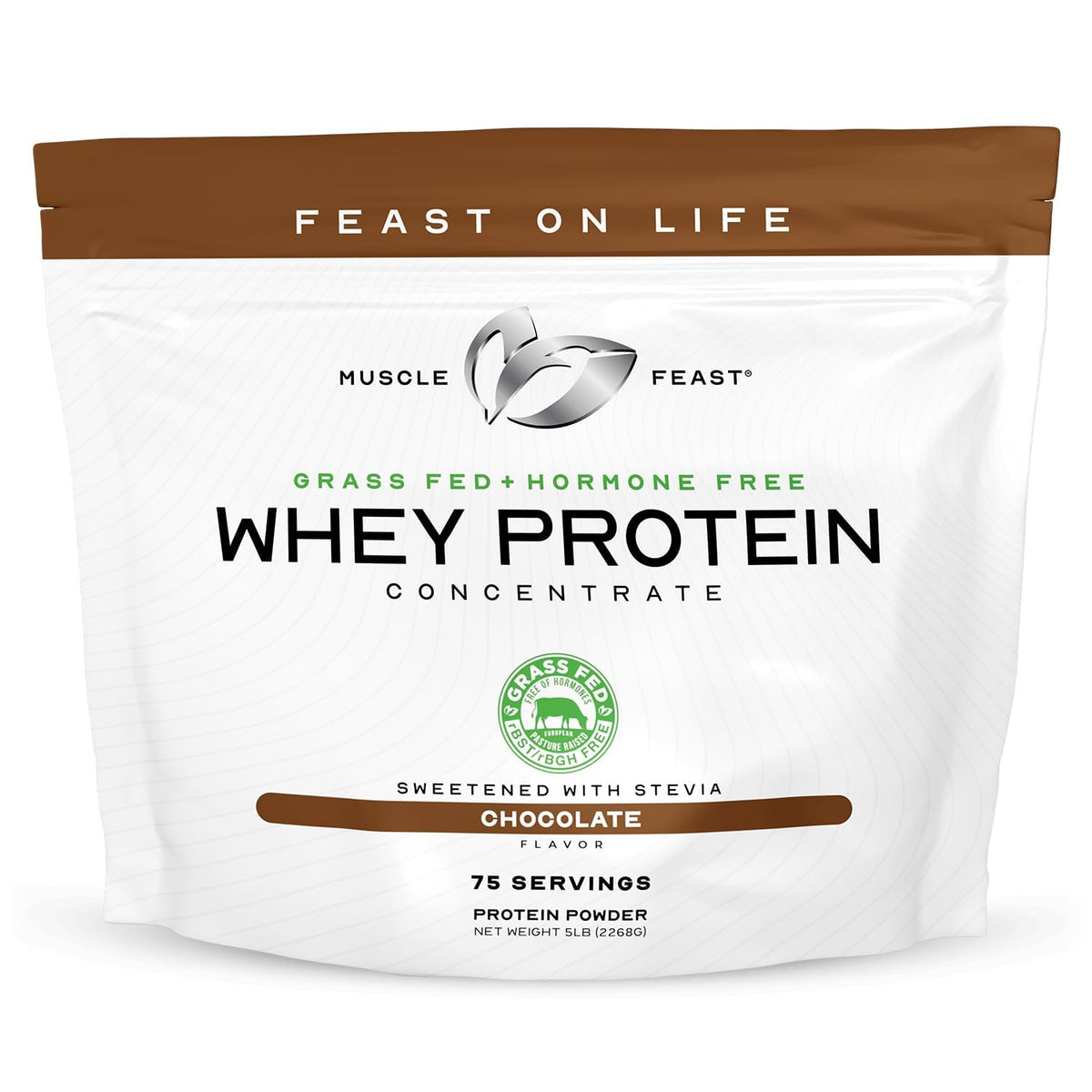 Grass-Fed Whey Protein Concentrate Powder, Chocolate (5lb) S321