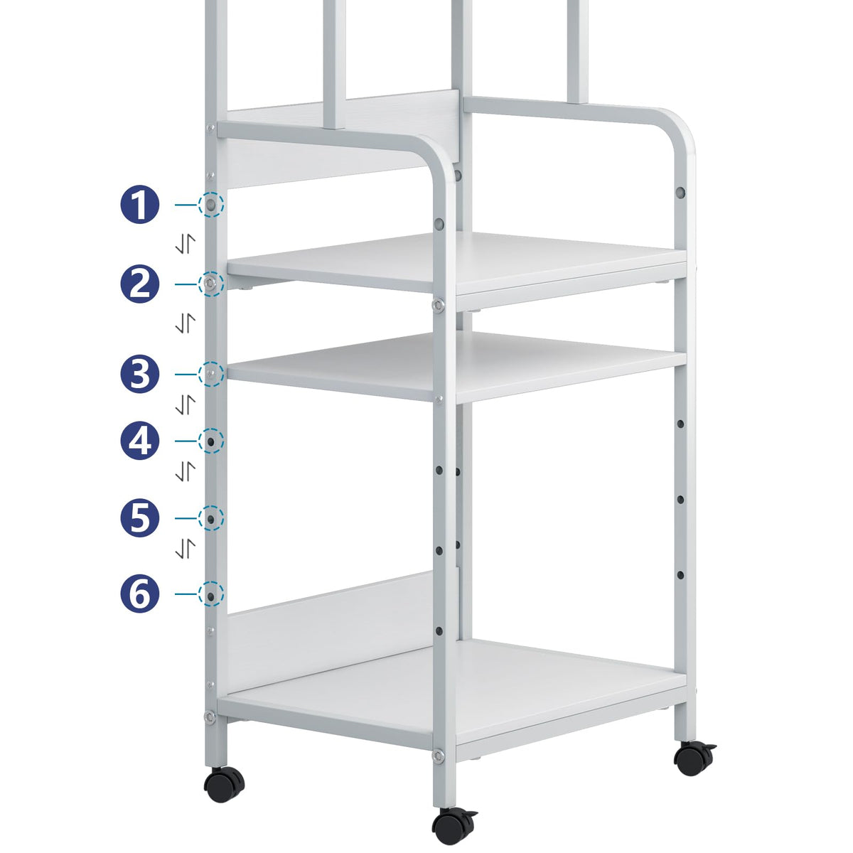4-Tier Printer Stand with Storage Shelf V51181