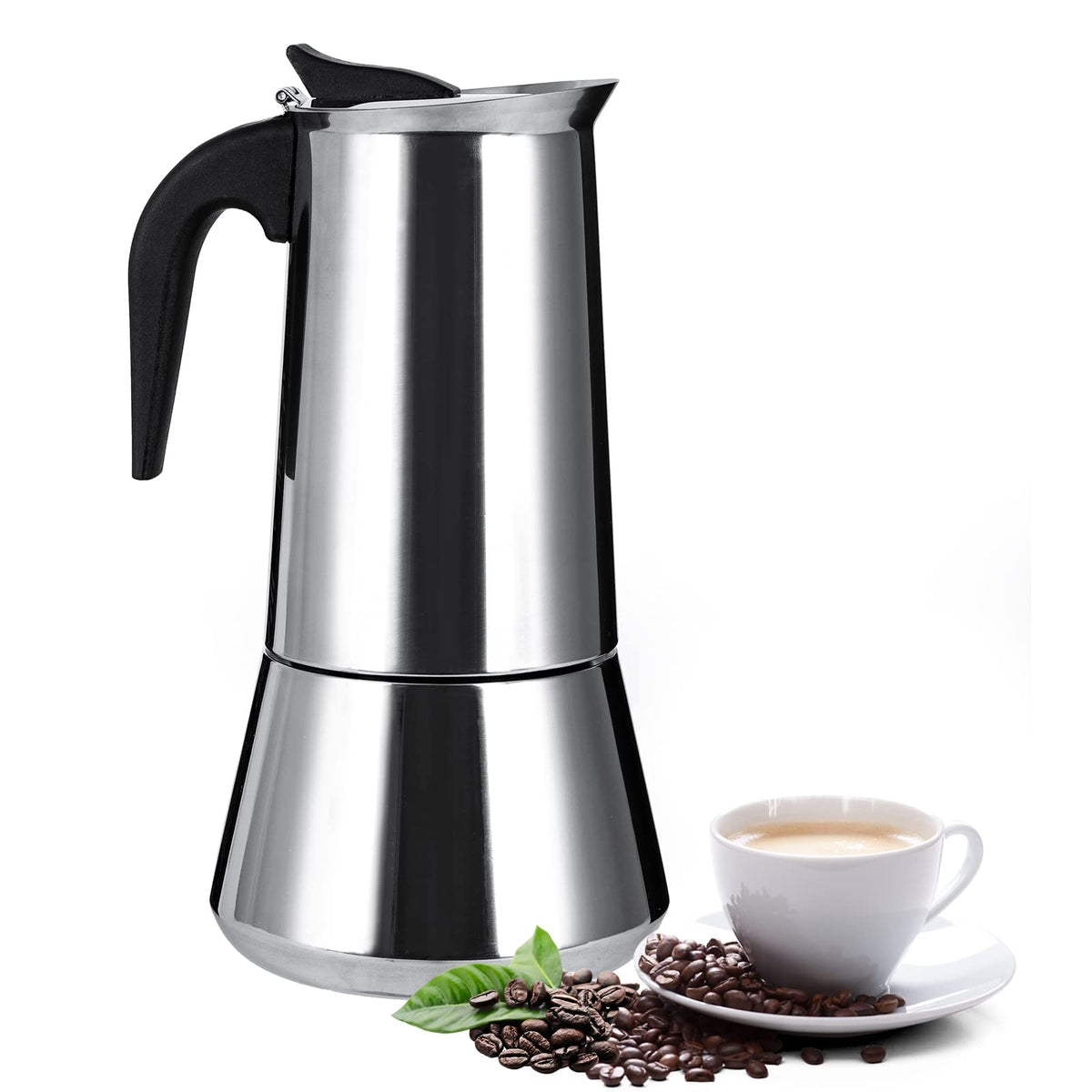 Stainless Steel Stovetop Moka Pot Espresso Maker 12 Cup 600ml N849