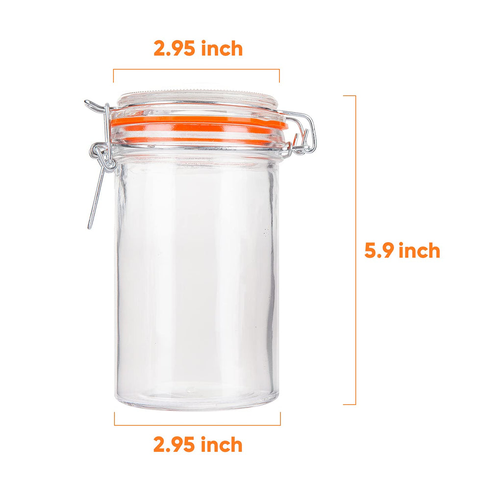 16 oz Glass Airtight Storage Jars, 12 Pack Y701