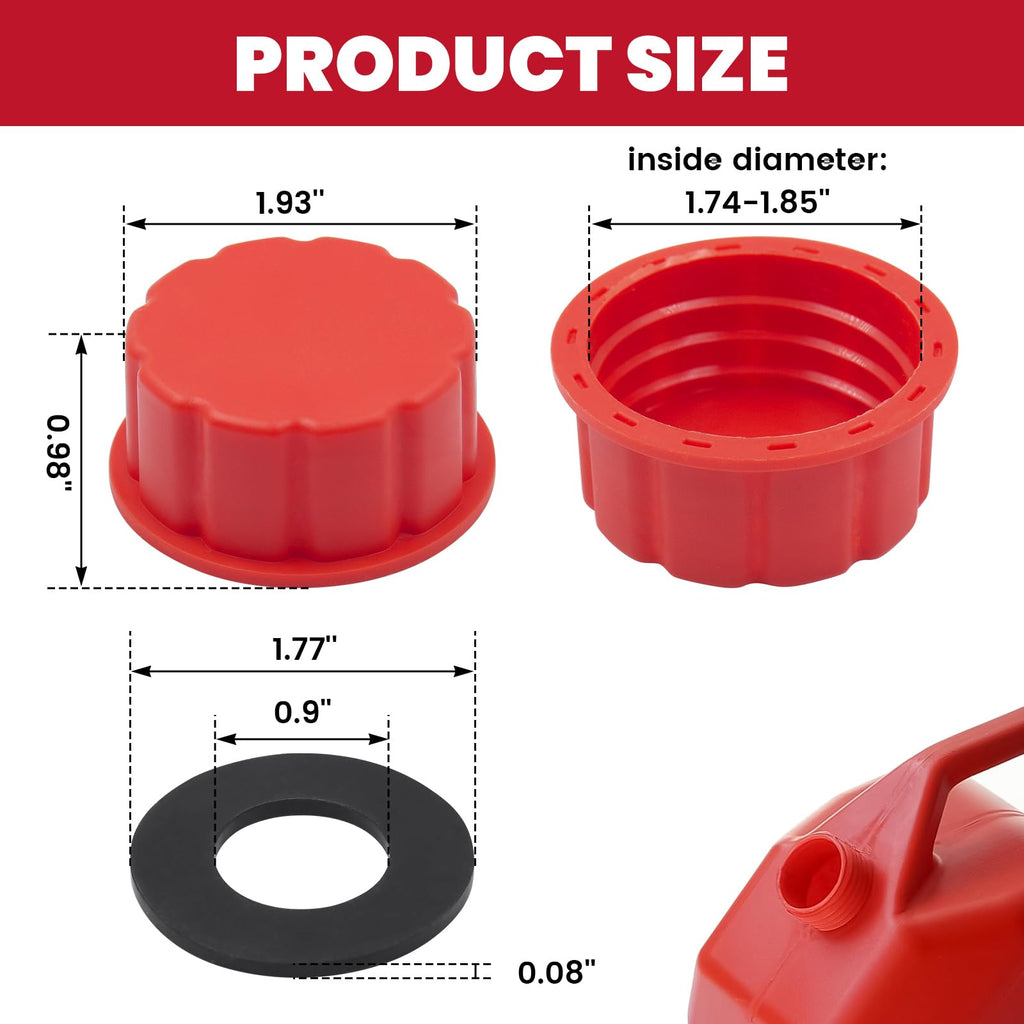 6 Pack Replacement Gas Can Caps B72072