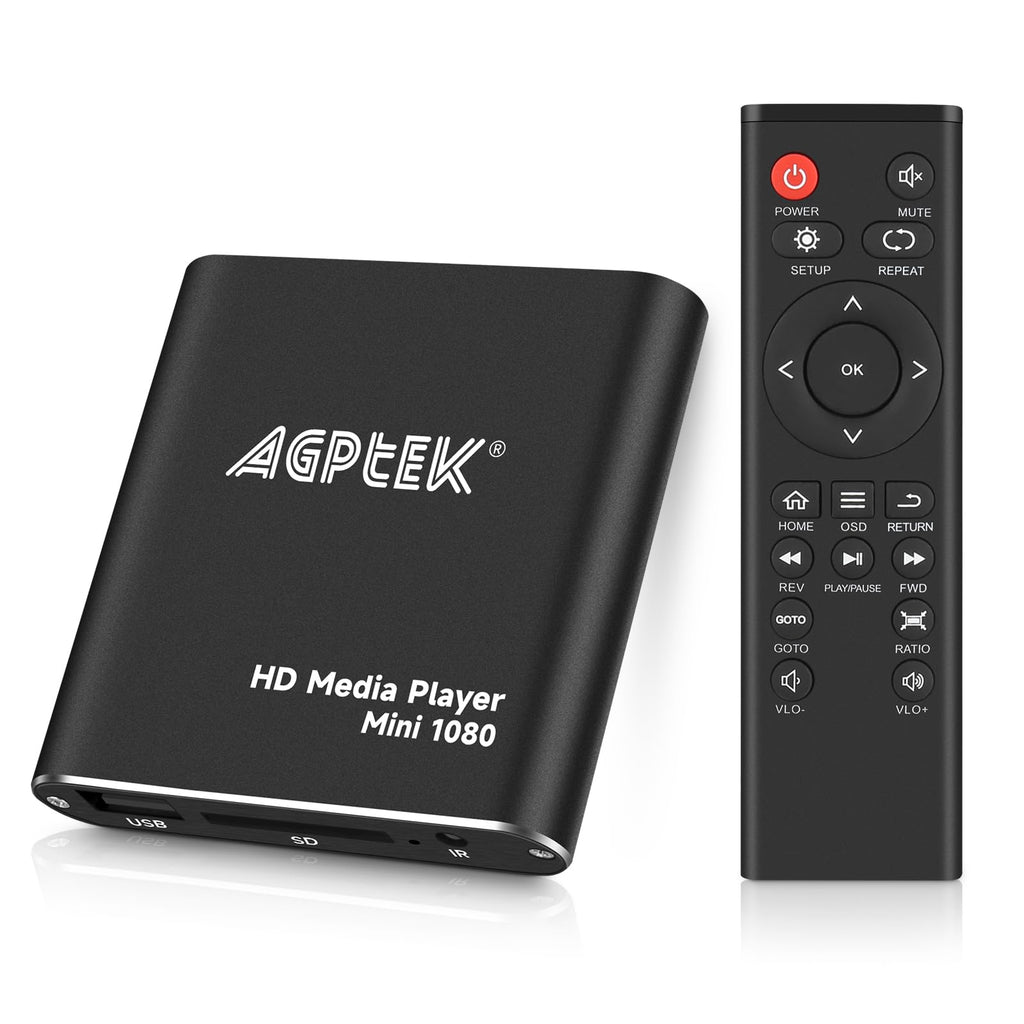 Black Mini 1080p Full-HD HDMI Digital Media Player P3225