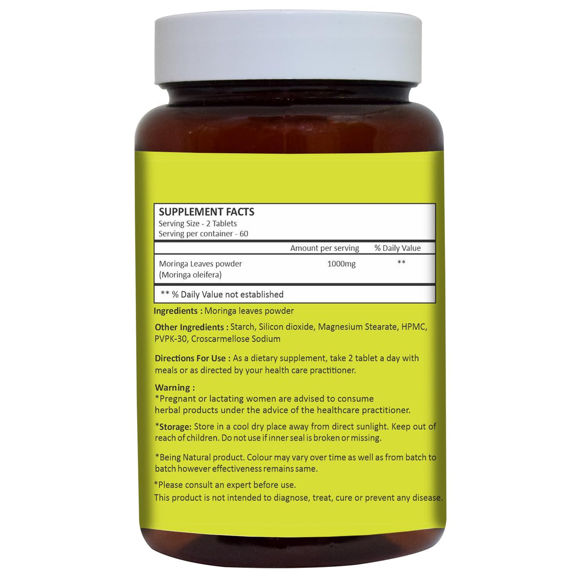 Moringa Tablets 120 Count 1000 mg F56744