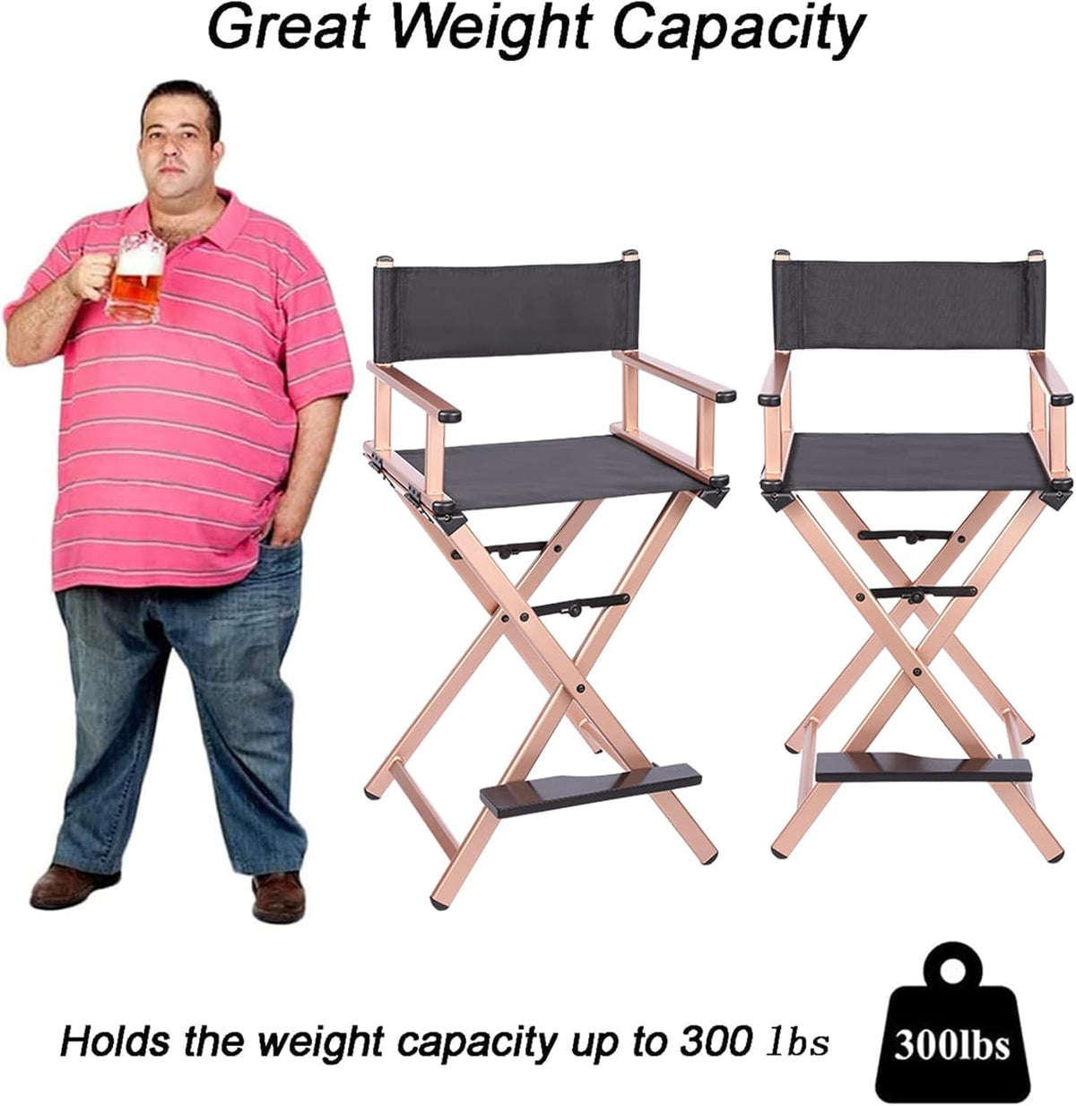 Folding Director Chair with Footrest C551700