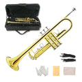 Standard Trumpet Set with Carrying Hard Case, 7C Mouthpiece, Cleaning Cloth and Gloves M472