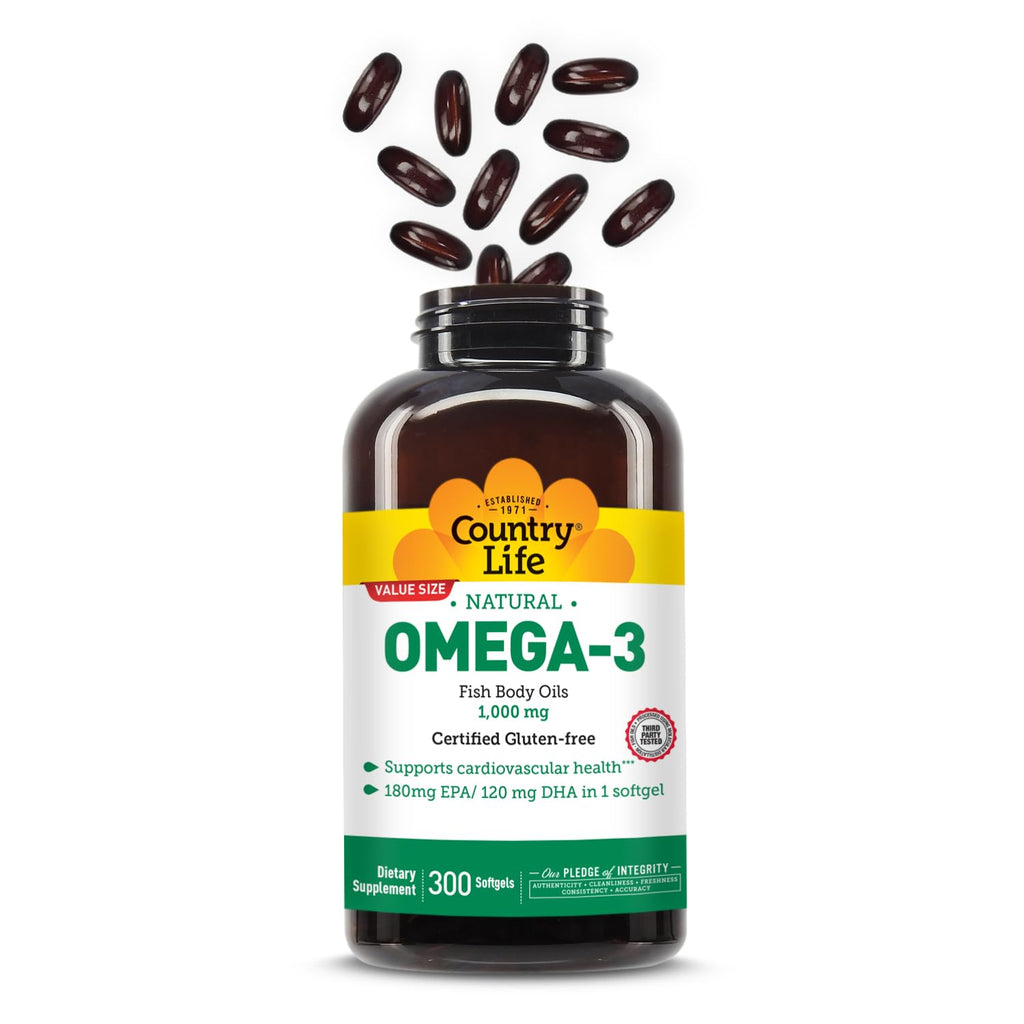 Omega-3 Fish Oil 1,000 mg 300 Softgels G252