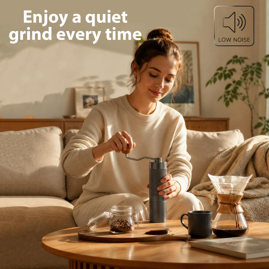 Manual Stainless Steel Conical Burr Coffee Grinder M95056