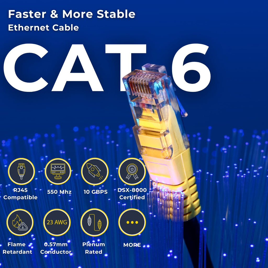 CAT6 Plenum Cable 1000ft Pure Bare Copper 23AWG UTP S306149
