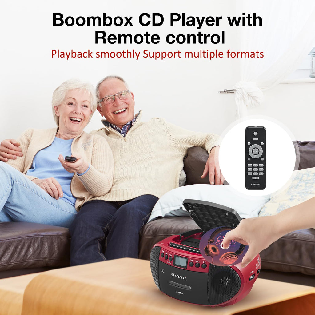 CD Cassette Player Boom Box with AM/FM Radio S663534