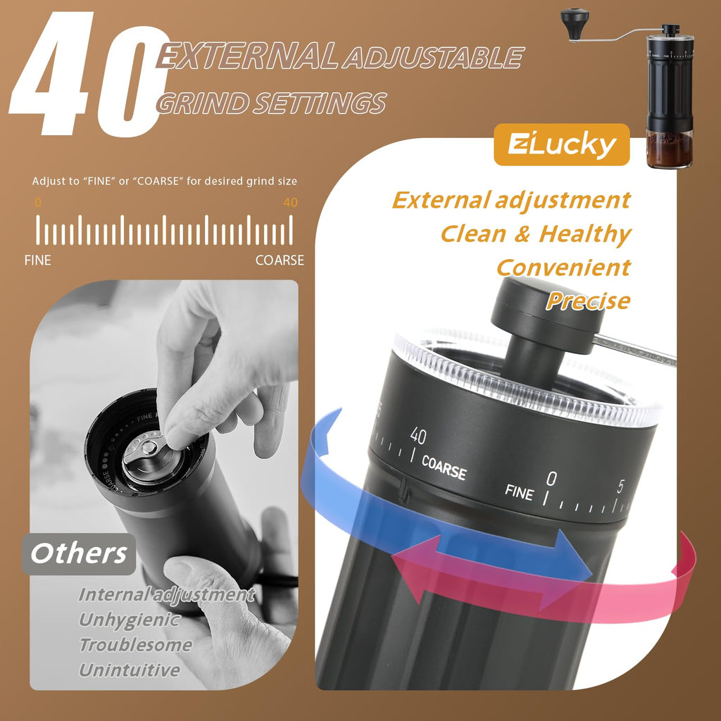 Manual Coffee Grinder with Ceramic Conical Burr N2264