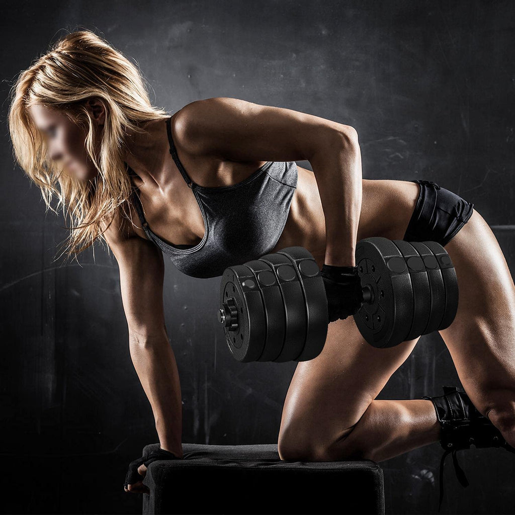 Adjustable Dumbbell Set with Spinlock Collars V25392