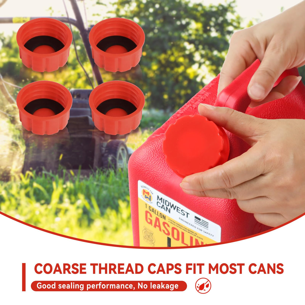 6 Pack Replacement Gas Can Caps B72072