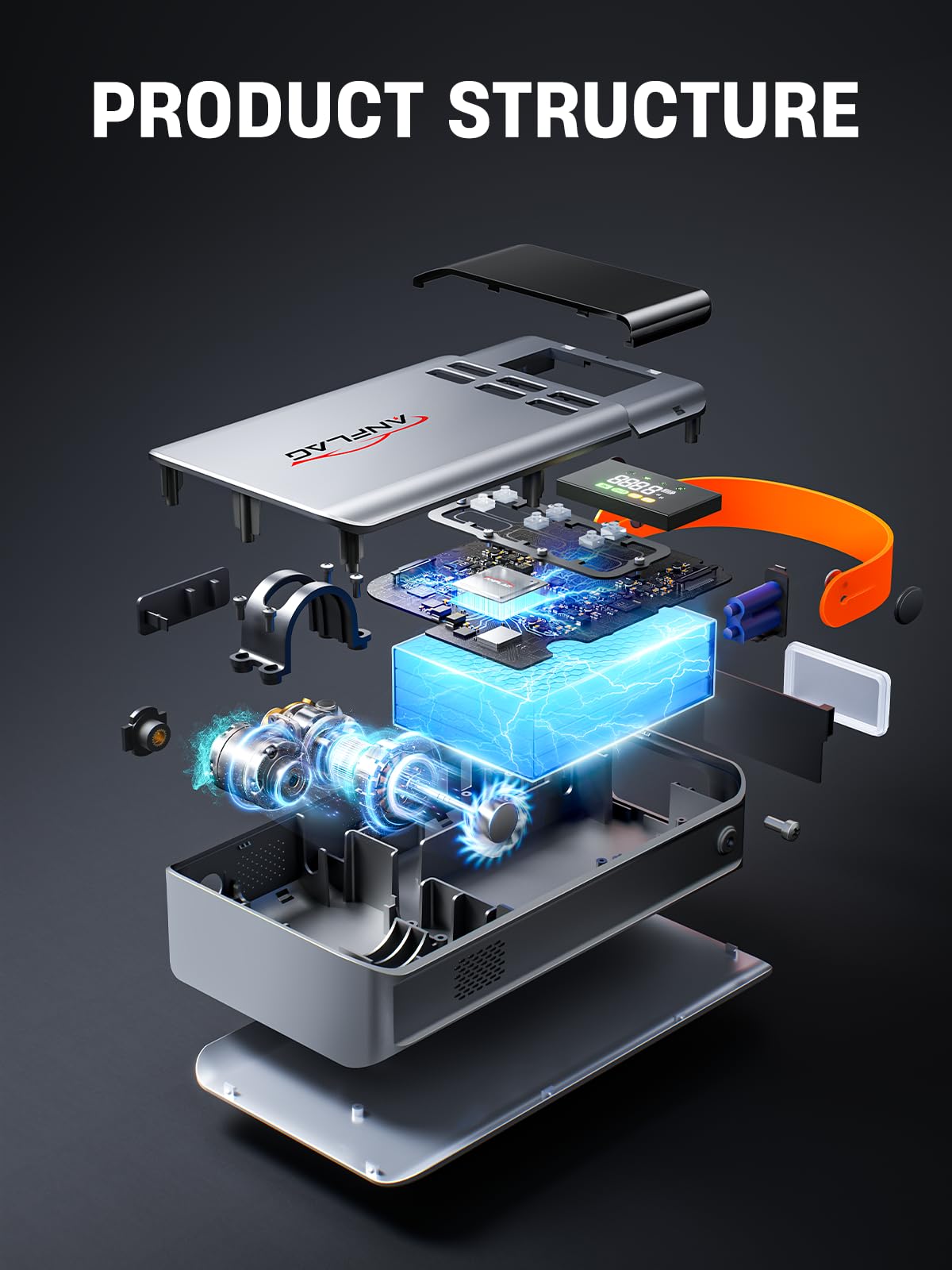 8-in-1 Car Jump Starter with Air Compressor W39453
