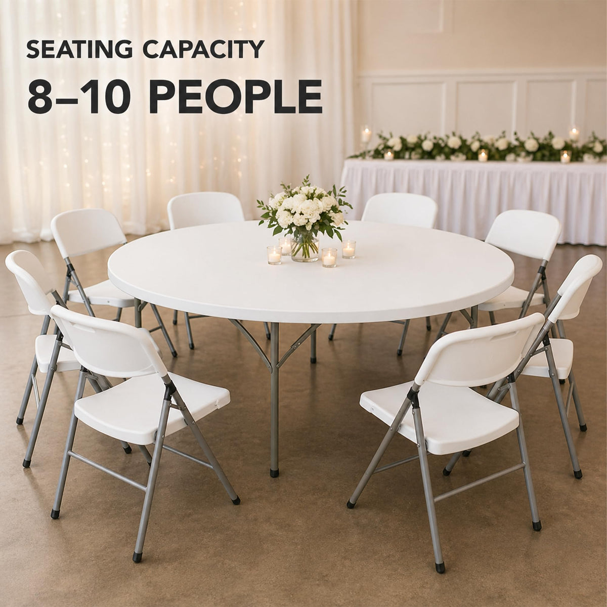 72-Inch Round Plastic Folding Tables 9-Pack M41256