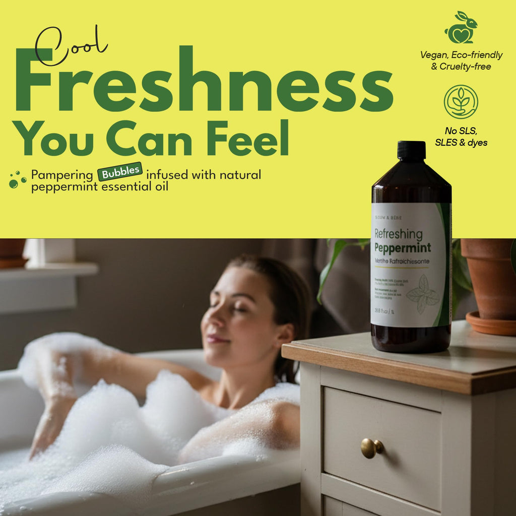 Scented Foaming Bubble Bath with Essential Oils and Epsom Salt, 33.8 fl oz U893853