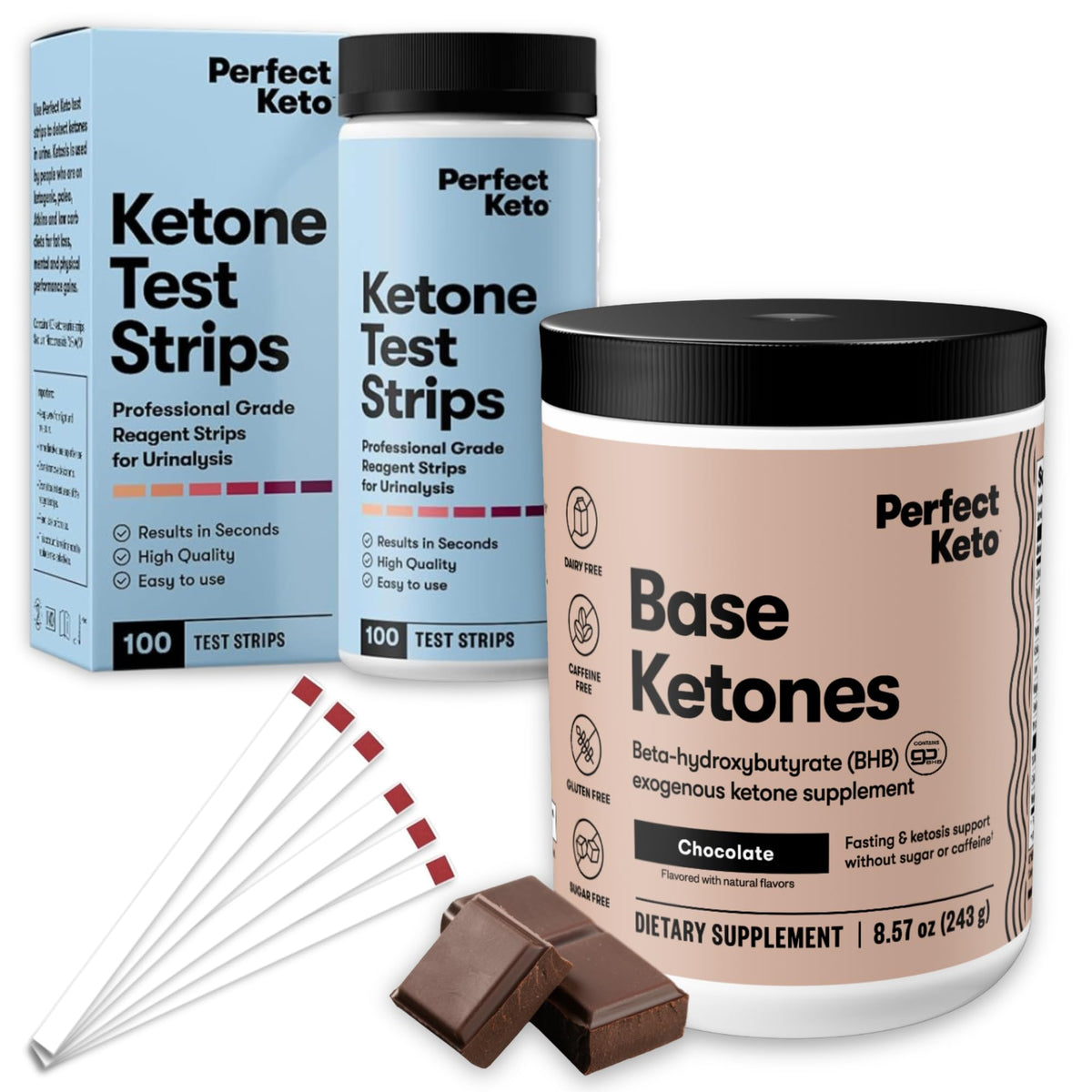 Exogenous Ketones Chocolate + Ketone Test Strips O50135