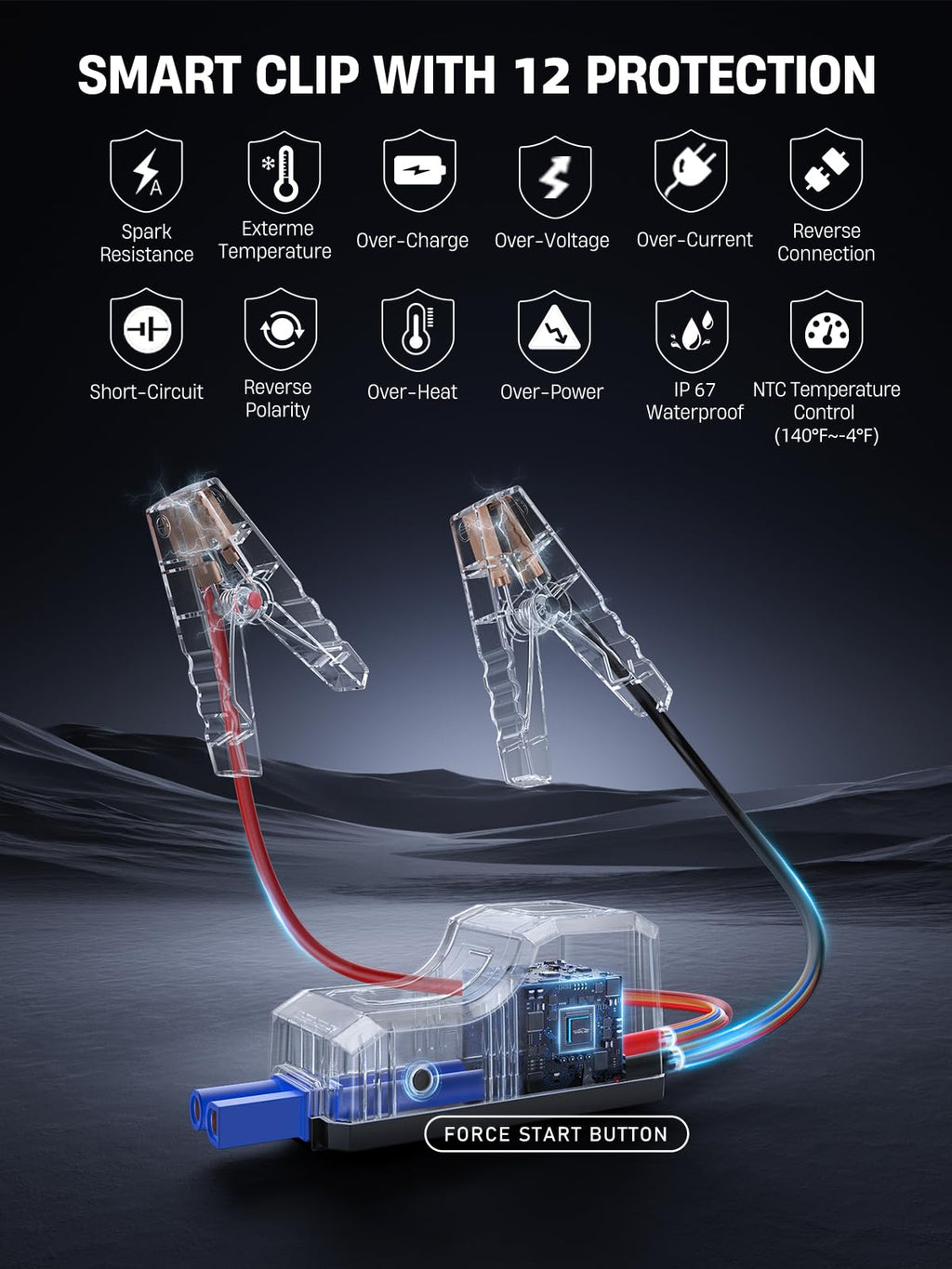 8-in-1 Car Jump Starter with Air Compressor W39453