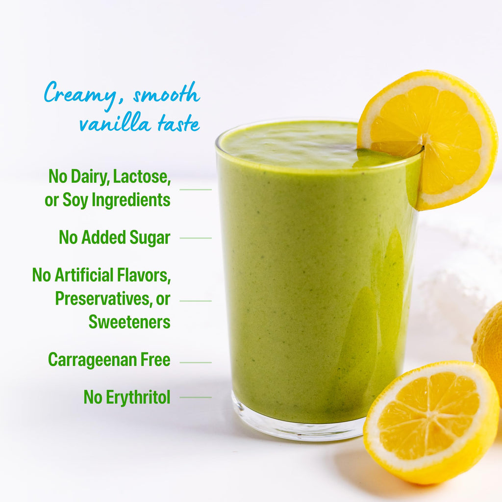 Organic Vegan Protein Powder + Greens Vanilla Bean 21g Plant Based Gluten Free Dairy Free 1.94lb S772