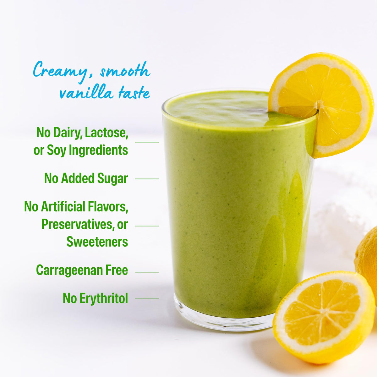 Organic Vegan Protein Powder + Greens Vanilla Bean 21g Plant Based Gluten Free Dairy Free 1.94lb S772
