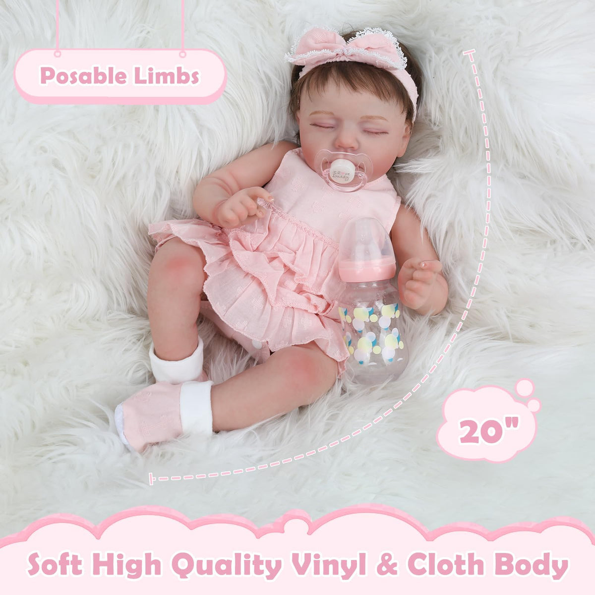 20 Inch Realistic Sleeping Newborn Baby Doll N513